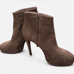 Barney’s New York CO-OP ‘Becky’ Suede Platform Ankle Boot